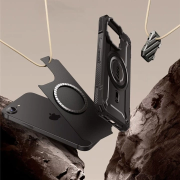 Puzdro Supcase UB XT Mag MagSafe pre iPhone 16e čierne so stojanom
