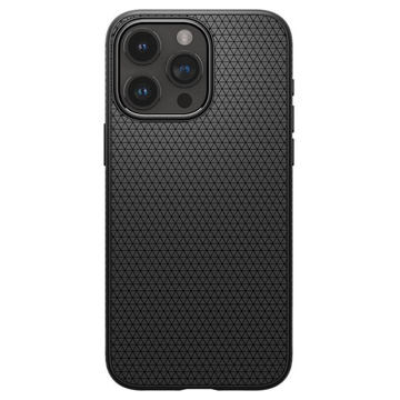 Case for iPhone 15 Pro Spigen Liquid Air Case, housing, protective back, Matte Black Glass