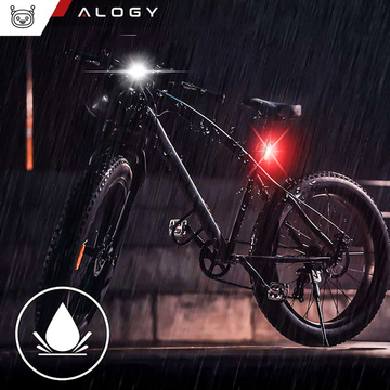 Bicycle Light 2in1 Front Rear Waterproof IPX4 LED Front Rear USB Light Bicycle Light Set Alogy
