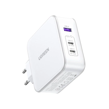 GaN Ugreen Nexode USB-A/2xUSB-C 140W Wall Charger USB-C Cable 1.5m - White