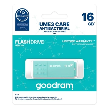 GOODRAM Pendrive UME3 16GB USB 3.2 Antibacterial Biomaster