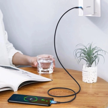 Kabel USB-C – USB-C 100W 5A 1.5m Ugreen US316 90120 PD QC FCP Szary