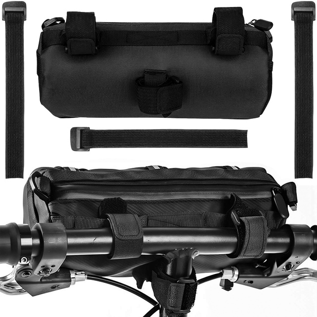 Brašna na tašku na kolo 2,5 l rám na řídítka rám na tašku obal na tašku 23,6 x 10,5 x 10 cm (S) Alogy Sport černá