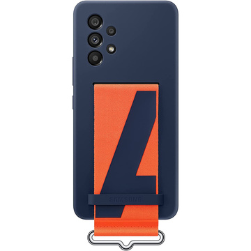 Originální pouzdro Samsung Silicone Cover Strap pro Samsung Galaxy A53 5G Navy Blue
