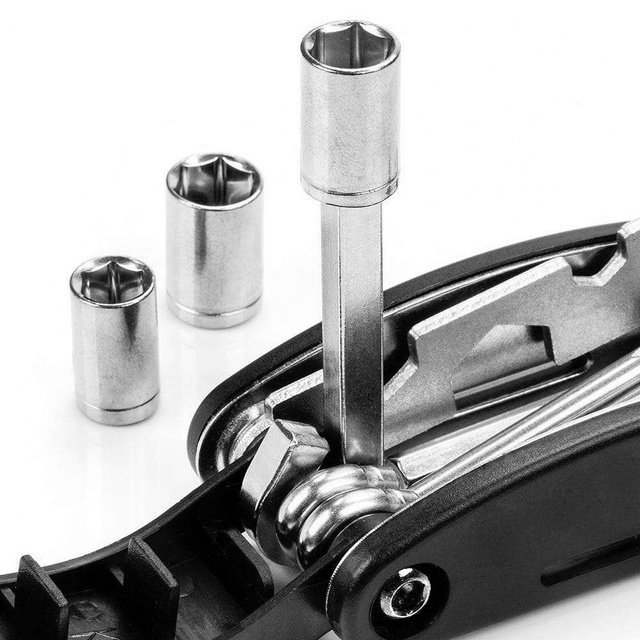 Multitool wrenches for changing Alogy tires on scooters/bikes