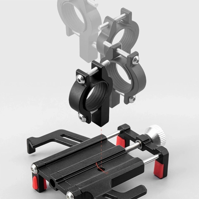 Uchwyt rowerowy Rockbros 699-BK aluminiowy na kierownicę 55–100 mm – czarny
