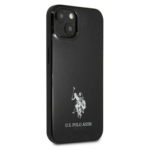Pevné puzdro US Polo Horses Logo na telefón iPhone 13 mini 5,4" čierna/čierna