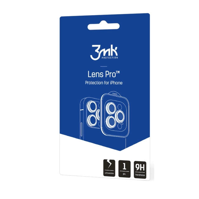 Скло для Apple iPhone 16 Pro / 16 Pro Max Camera Protector Lens 3mk Lens Protection Pro Titanium Grey Protective Cover