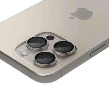 2 x Spigen Optik.TR "Ez Fit" chránič fotoaparátu pro iPhone 14 Pro / Pro Max / 15 Pro / Pro Max Natural Titanium