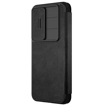 Чохол для Samsung Galaxy S25 Nillkin Qin Pro чорний з відкидною кришкою
