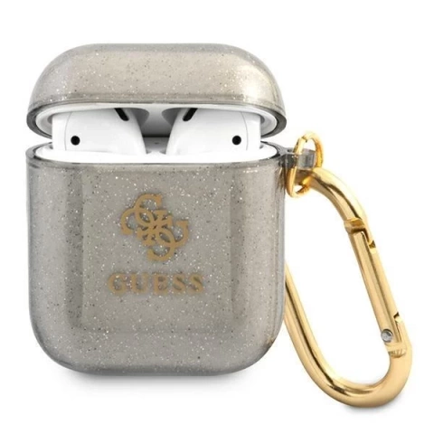 Guess GUA2UCG4GK kryt AirPods czarny/black Glitter Collection