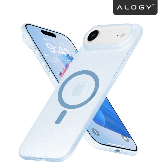 Apple iPhone 17 Air Case – Matte MagSafe Cover with Lens Protection, Slim and Scratch-Resistant, Perfect Fit – Alogy Skinny MatteCase™ Sky Blue