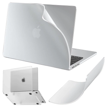 Puzdro pre Apple Macbook Air 13.6 - M2/M3 2022/2023/2024/2025 Alogy AirGuard™ Flexibilné puzdro Matné Priehľadné Biele