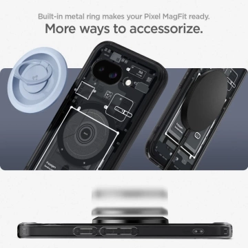 Puzdro Spigen Ultra Hybrid MagSafe Zero One pre Google Pixel 9a, čierne
