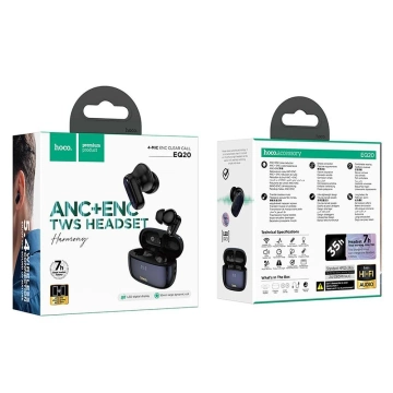 Бездротові Bluetooth-навушники Hoco EQ20 TWS з ANC та ENC - чорні