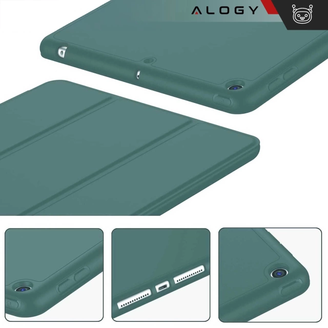 Hülle für Apple iPad 10.2 9 Gen 8/7 2021/2020/2019 Smart Pencil Case Alogy TPU Tablet Cover Grün