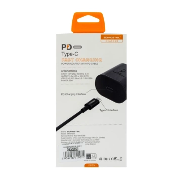 Зарядний пристрій Somostel 25W Power Delivery USB-C кабель білого кольору SMS-Q03