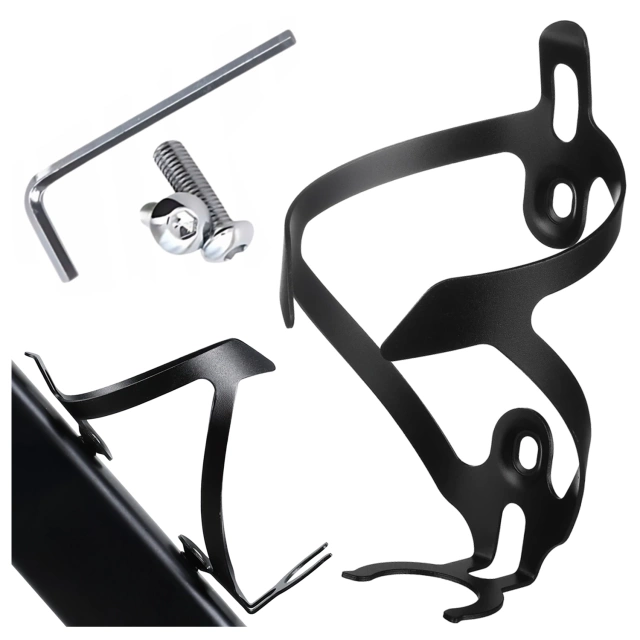 Тримач для пляшок з водою для велосипеда універсальний, чорний