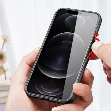 Kryt pouzdra Dux Ducis Fino pokrytý nylonovým materiálem iPhone 13 Pro Max šedý