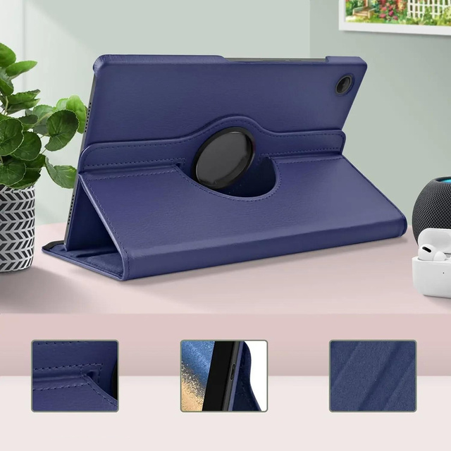 Etui do Samsung Galaxy Tab A11+ / A9+ Plus 2023 11" (X210/X215/X216) obrotowe pokrowiec obudowa z klapką na tablet Case Alogy Granatowe