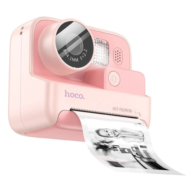 HOCO Aparat Fotograficzny Dziecięcy z Drukarką DV200 Różowy