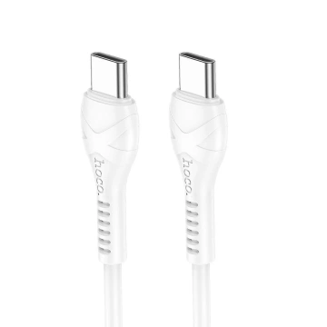 Nabíjací kábel HOCO Type-C na Type-C X37 1m biely PD 60W rýchlonabíjací