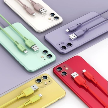 Baseus Colourful kabel przewód USB / Lightning 2.4A 1.2m fioletowy (CALDC-05)