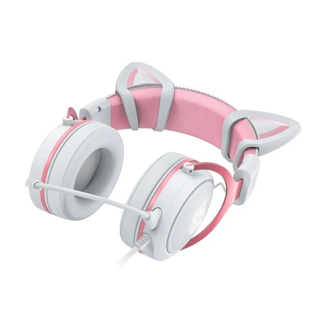 ONIKUMA X10 Gaming Headphones White/Pink/Cat Ears