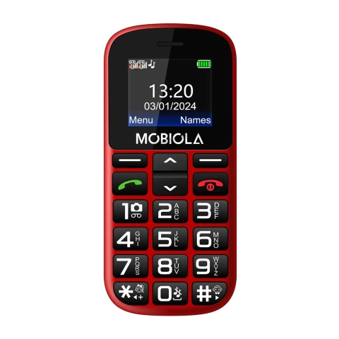 Mobiola GSM telefon s nabíječkou do stolu, 2,2" TFT, DualSIM, microSD pro seniory