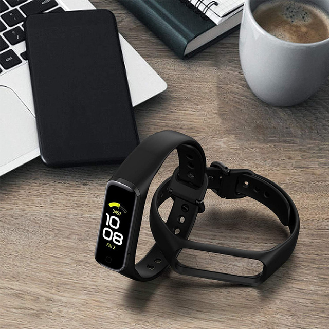 Športový gumený remienok mäkký Alogy remienok pre Samsung Galaxy Fit 2 SM-R220 Black
