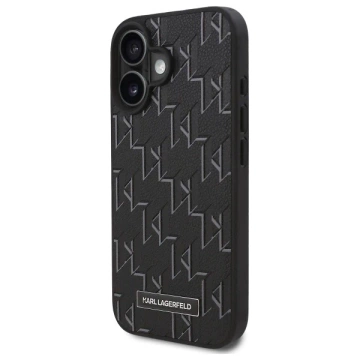 Karl Lagerfeld iPhone 16 Plus 6.7" Case Black Magsafe Hardcase Hot Stamp