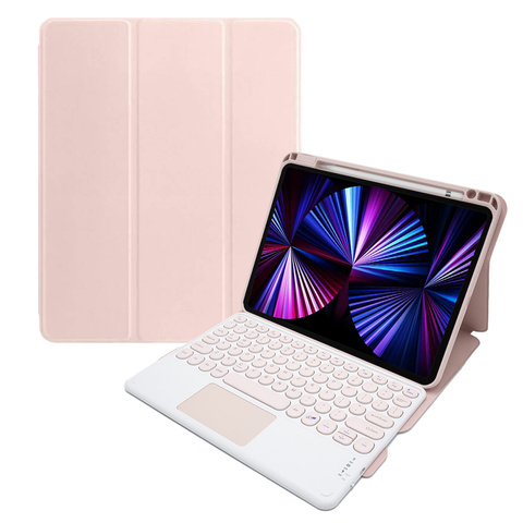 Alogy Case Bluetooth Tastatur 4in1 Touchpad Magnetstift für Apple iPad Pro 11 2021 Pink