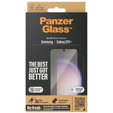 Загартоване скло для Samsung Galaxy S24 Plus PanzerGlass Refresh Ultra-Wide-Fit