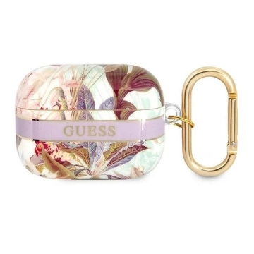 Guess GUAPHHFLU AirPods Pro kryt fioletowy/purple Flower Strap Collection