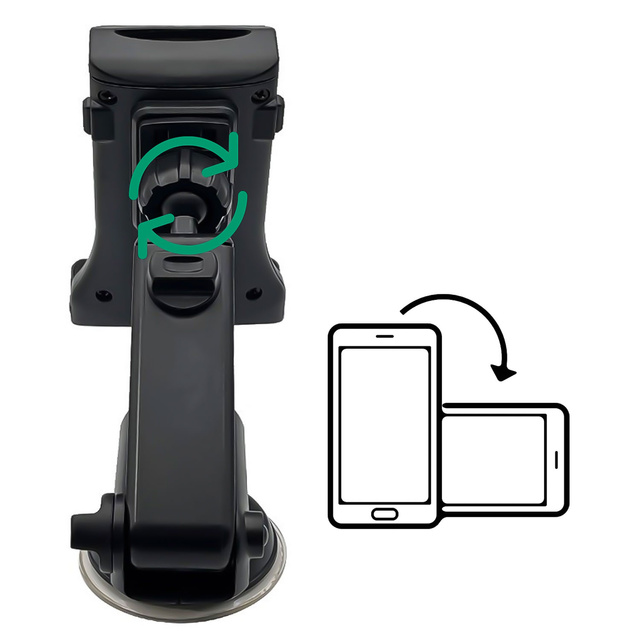 Car phone holder tablet windshield strong adjustable 4.7-11 inches black