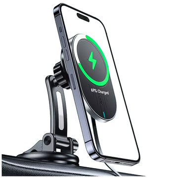 Yesido C313 Magnetic Car Holder with Qi 15W Inductive Charger for Car Cockpit Phone Black
