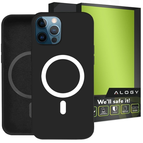 Pouzdro Mag Safe Alogy pro Qi nabíječky pro iPhone 12 Pro Max Black