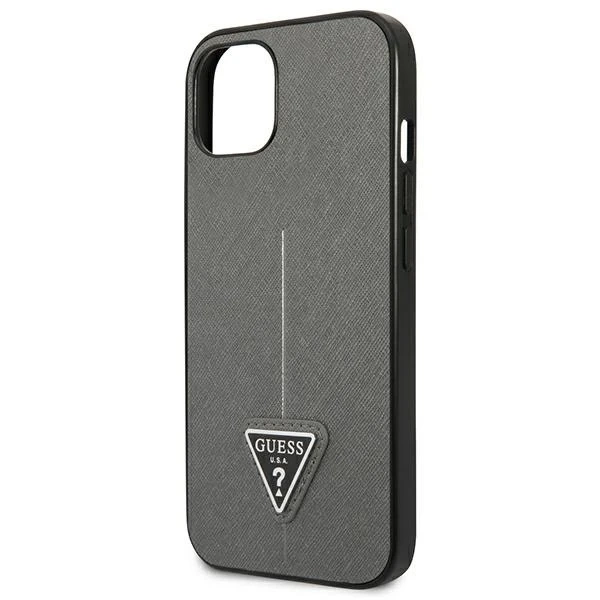 Pevné puzdro Etui Guess GUHCP13MPSATLG na iPhone 13 6,1" SaffianoTriangle Logo