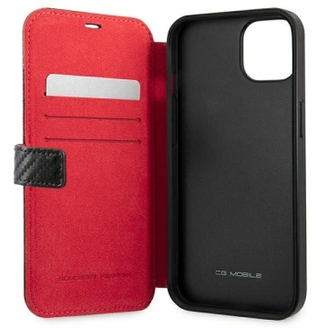 Чохол для телефону Ferrari iPhone 13 mini 5.4" black/black book On Track Carbon Stripe