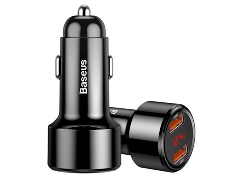 Baseus car charger 2x USB Quick Charge QC 3.0 45W 6A Black