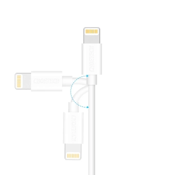 Choetech certifikovaný kábel USB-A kábel - Lightning MFI 1,8 m biely (IP0027)