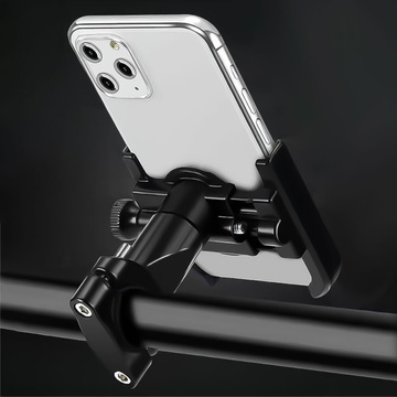 Велотримач Alogy Metal Bike Holder для телефону на кермо велосипеда і самоката Black