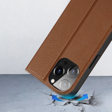 Чохол Dux Ducis Skin X2 для iPhone 14 Pro Max magnetic flip cover коричневий