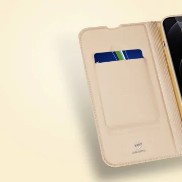 Dux Ducis Skin Pro puzdrový flipový kryt pre iPhone 13 Pro Max ružový