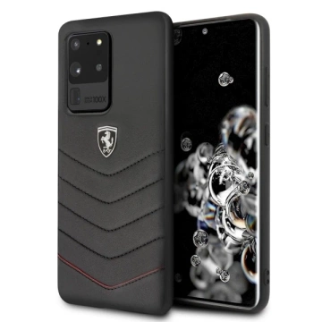 Pevné puzdro Ferrari pre Samsung Galaxy S20 Ultra black/black Heritage