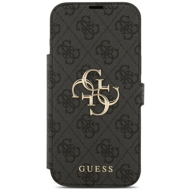 Etui Guess Book 4G Metal Logo do iPhone 17 Pro Max Czarny