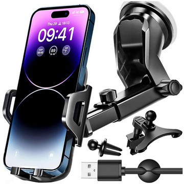 Alogy 3-in-1 car phone holder for the windshield, dashboard grille, cockpit Organizer