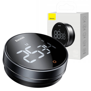 Časovač odpočítavania Kuchynský časovač Baseus Heyo Pro Dark Digital Rotary Timer sivý