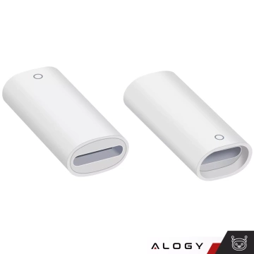 Зарядний адаптер Alogy Pencil для стилуса Lightning - кабель-адаптер для заряджання Lightning-ручки Apple Pen, білий