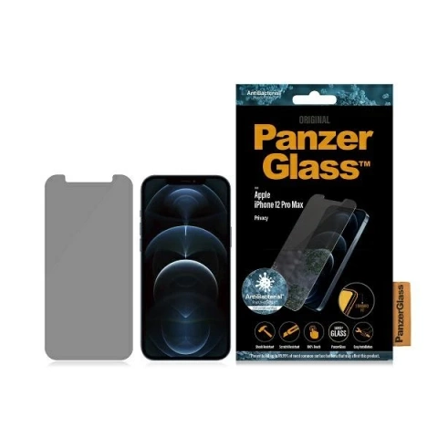 Szkło PanzerGlass Standard Super+ do iPhone 12 Pro Max Privacy Antibacterial